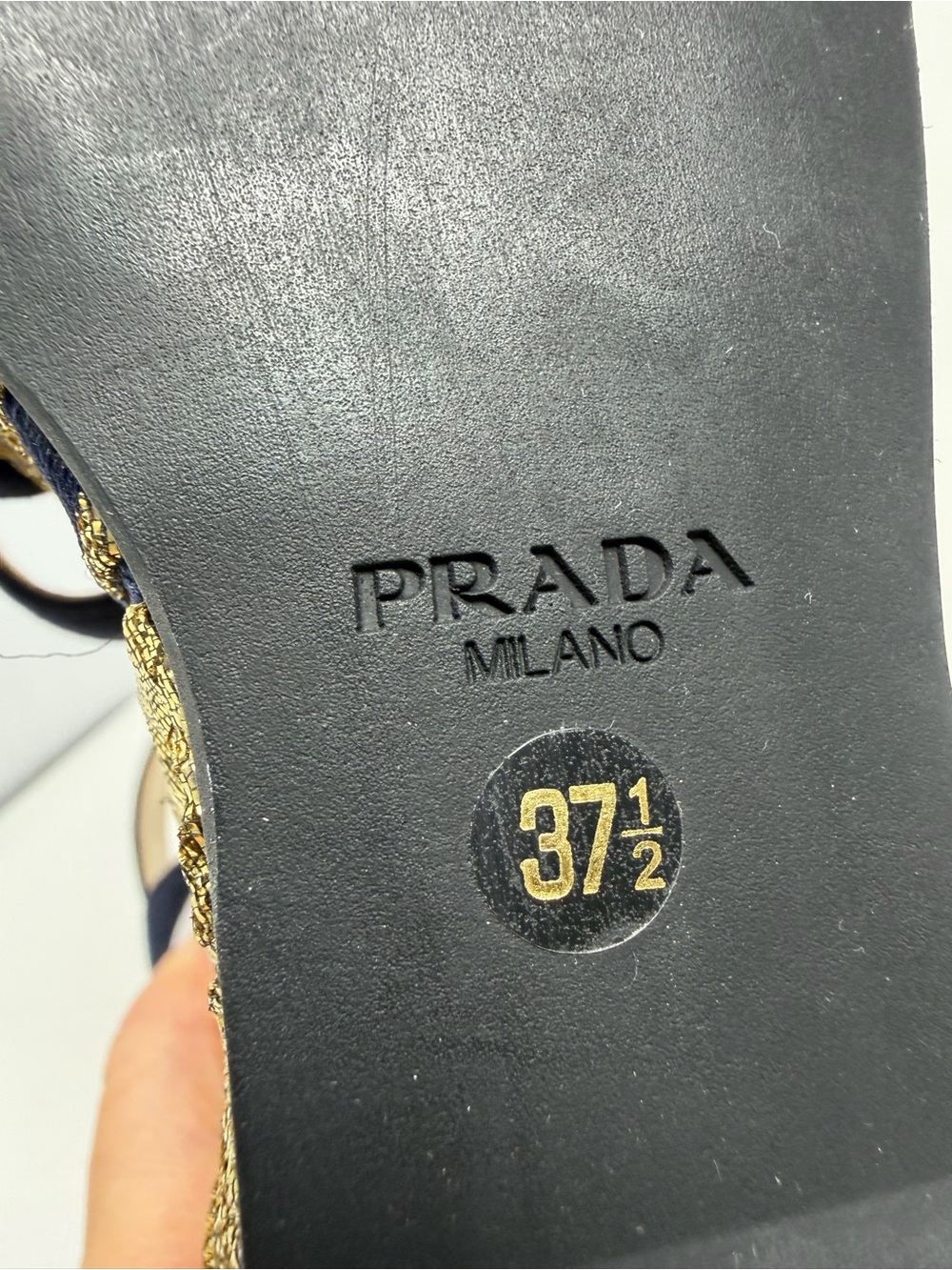 Prada Brocade Platform Wedge Sandals Womens Size EU 37.5 - Picture 12 of 12